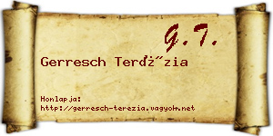Gerresch Terézia névjegykártya